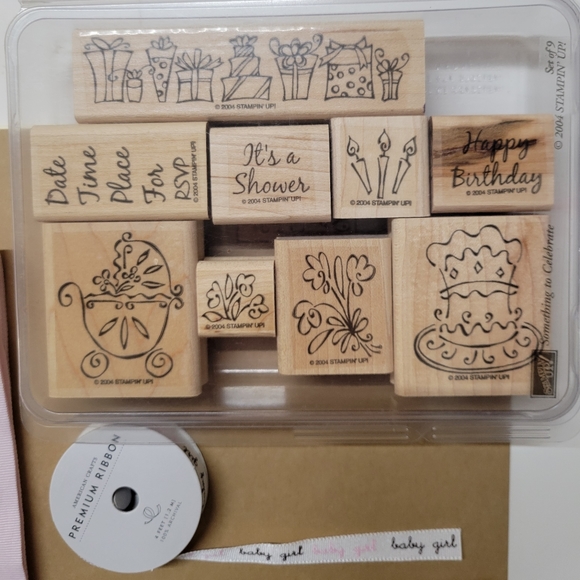 Stampin' Up! Something to Celebrate Wooden Block Rubber Stamp set - Picture 5 of 8
